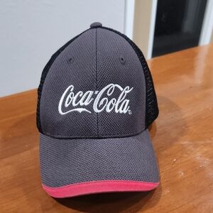 Coca-Cola Charcoal and Black Hat with Red Trim